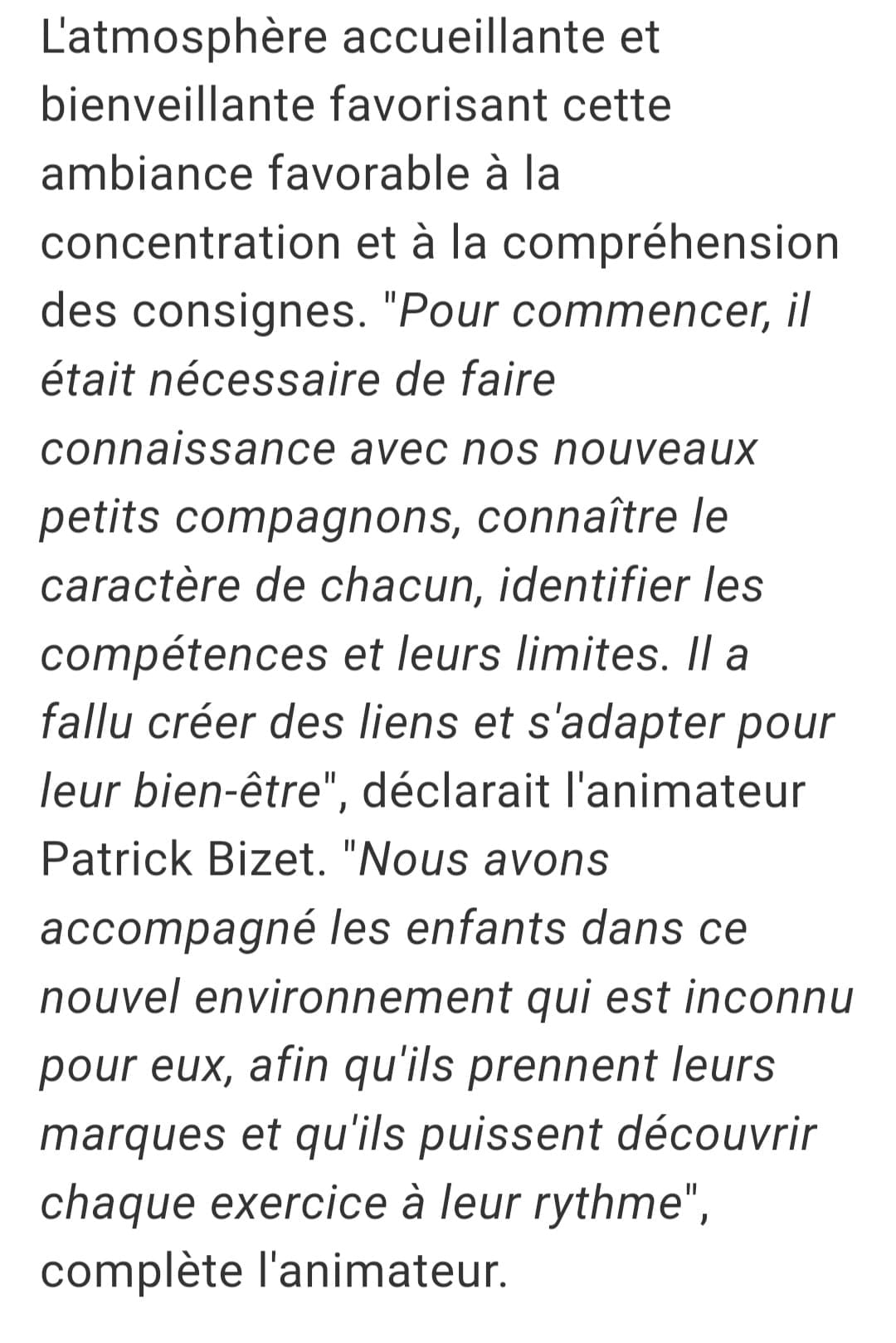 extrait de l'article du Courrier cauchoix expliquant l'importance de connaître les particularités des licenciés à SAH76